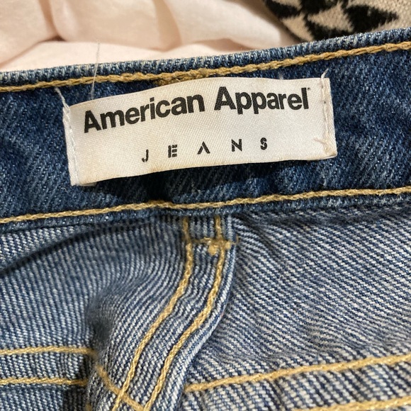 American Apparel High-Waisted Denim Shorts - Picture 3 of 6